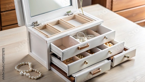 A stylish wooden chest of drawers adds a touch of luxury to any home interior