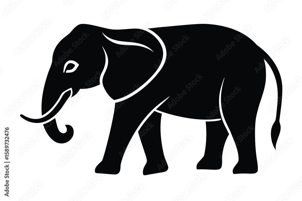 Naklejka premium elephant vector icon