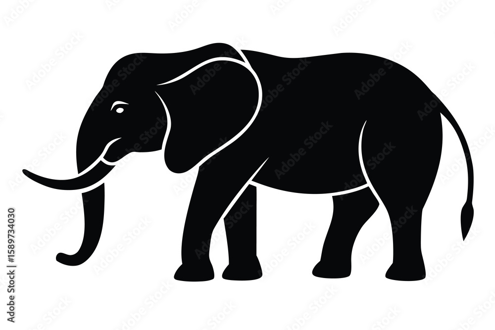 Obraz premium elephant vector icon