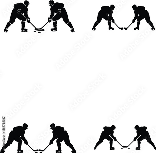 Black and White Athletic Shorts Vector Set, silhouette, illustration, line art.