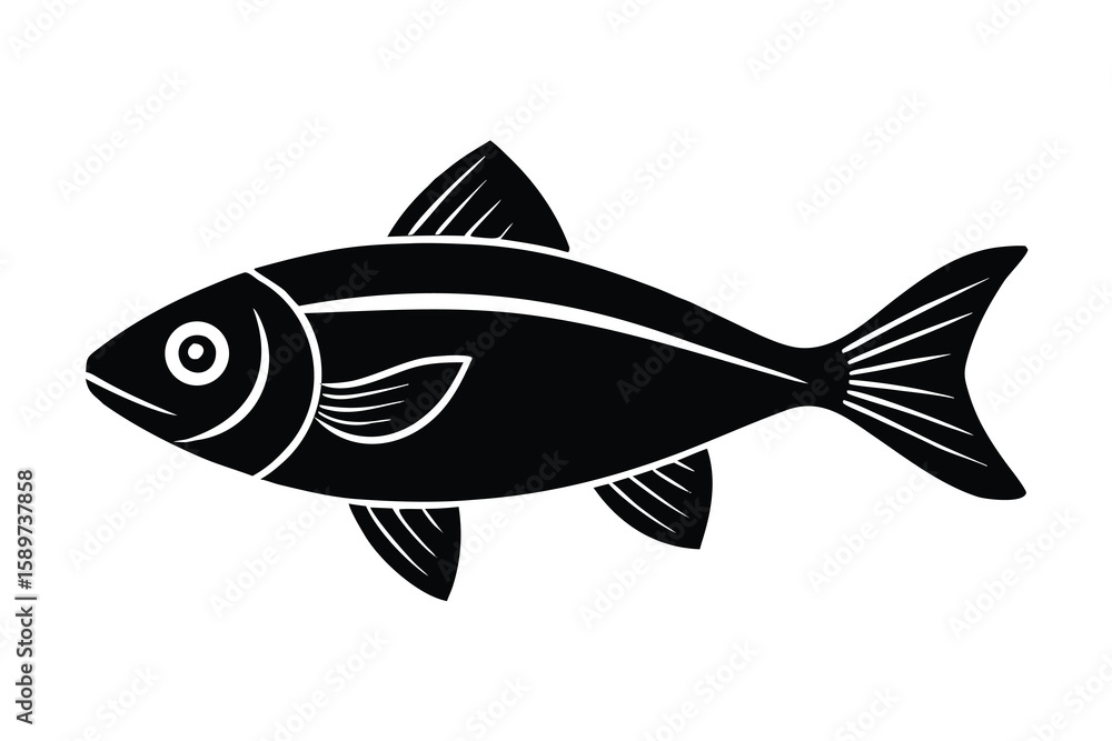 Fototapeta premium fish vector icon