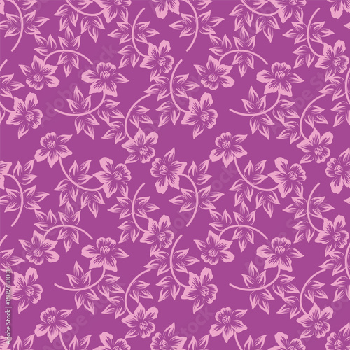 Seamless pattern with abstract flowers. Creative floral surface design. Vector background