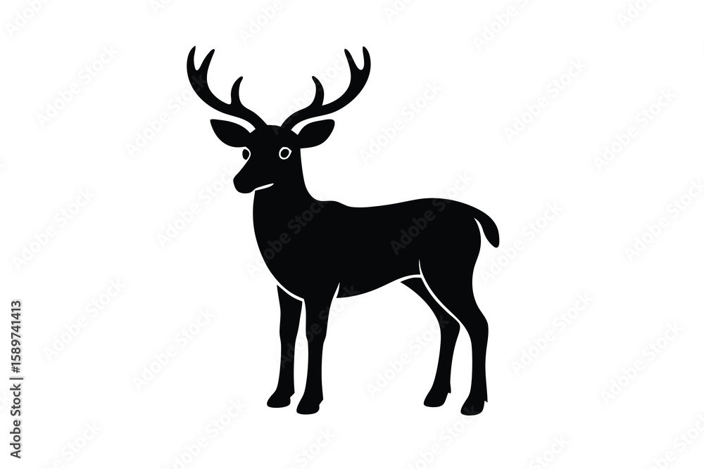 Obraz premium deer with antlers vector icon