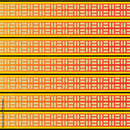 Bold Interlocking Rectangular Motif Wallpaper