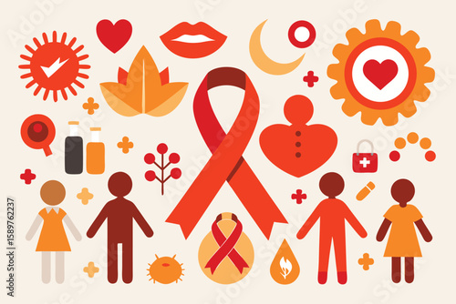 Happy family vector illustration, a loving couple with their child, a symbol of togetherness and heart