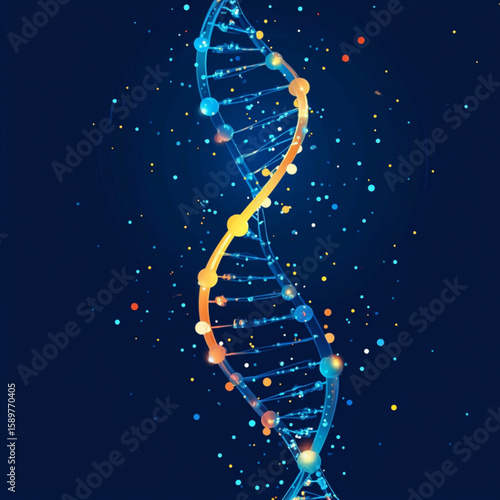 Abstract science or medicine background with DNA