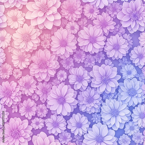 Pastel Purple and Pink Floral Background: Soft, Dreamy, Layered Flower Design