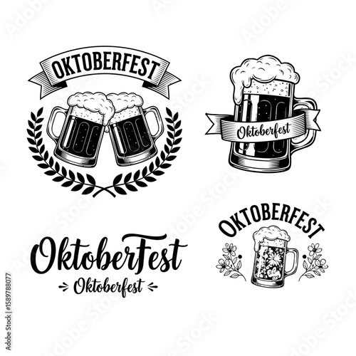 Oktoberfest Silhouette Vector Illustration 