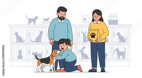 Family adopts cherished companion from animal shelter finding a forever friend