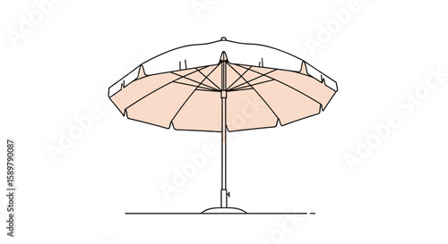 Durable outdoor parasol offering excellent sun protection for your garden or patio area