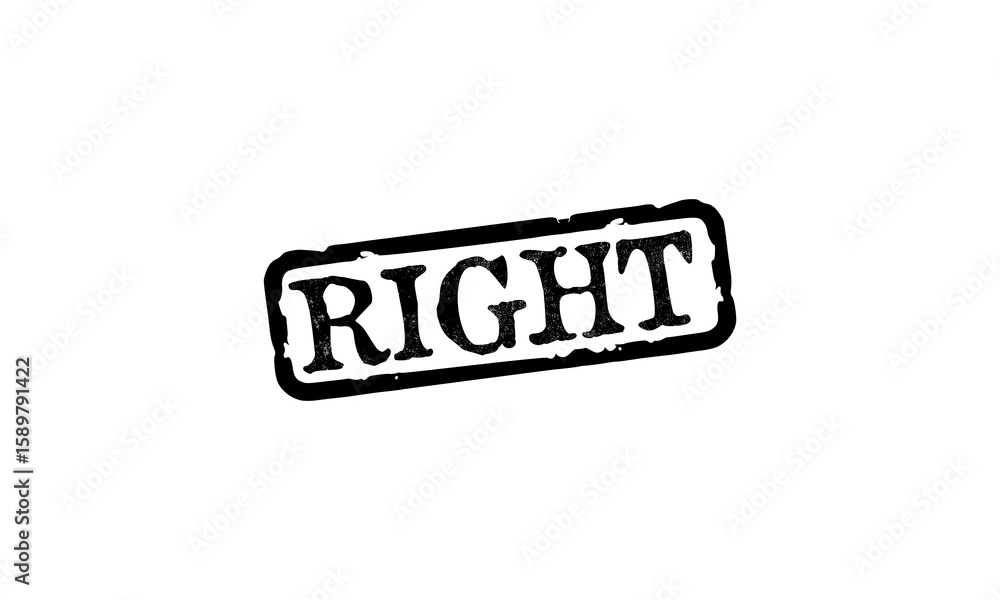 Obraz premium Right stamp design vector