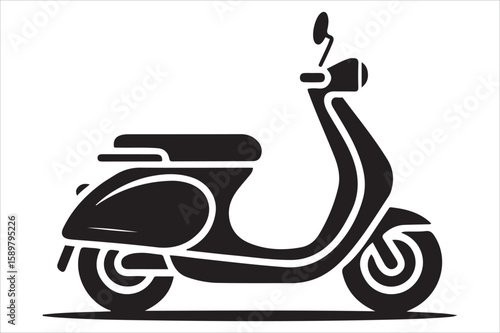 vintage scooter vector