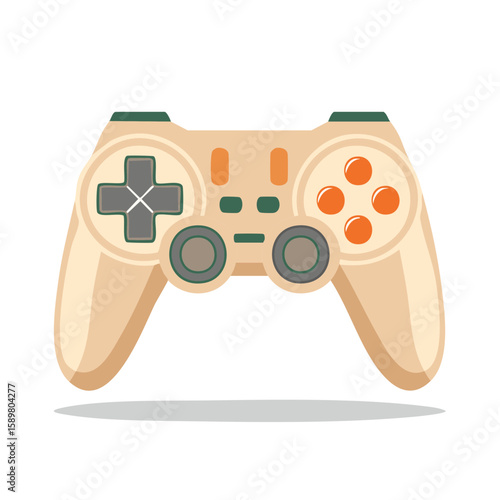 Videogame controller with buttons, dpad for console or computer gaming