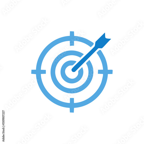 Target with arrow vector illustration achieving goals and business success