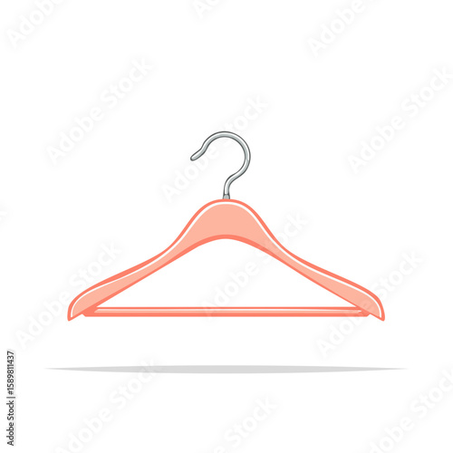 Pink Clothes Hanger with Metal Hook for Garments and Apparel Organization