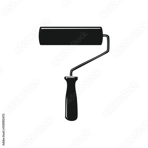 Paint Roller Isolated Painter Tool Home Renovation Construction Symbol