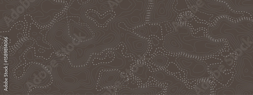  brown background with dotted lines forming abstract shapes and patterns across the entire surface area.