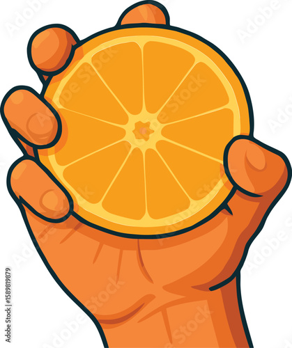 ChatGPT said:
🧡 BOLD & FRESH DESIGN! 🧡 A vibrant cartoon hand holding a juicy orange slice – perfect for health, food, and summer-themed projects. Download now for creative zest! 🍊