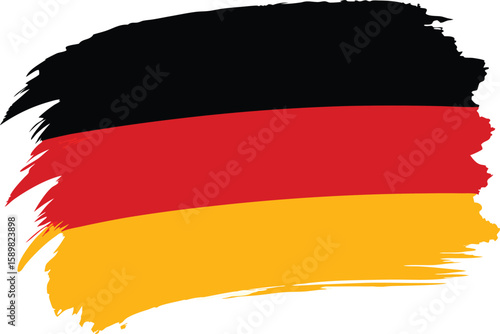 German flag brush stroke vector art