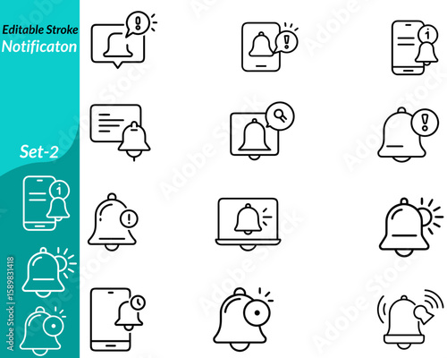 A bell icon with sound waves and alert badge, representing timely updates, reminders, or messages. It signifies staying informed, receiving alerts, and being connected in digital communication.