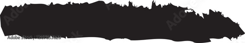  Abstract black grunge brushstroke with a rough, distressed texture, ideal for urban, artistic, or vintage design elements and overlays.
