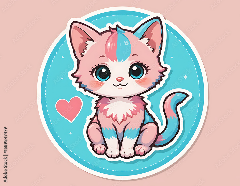 Fototapeta premium cute vector cat