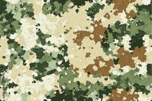 An army seamless pixel summer camouflage pattern for your production or design. Vector illustration.