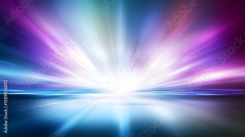 Abstract Burst Light Rays Background Purple Blue