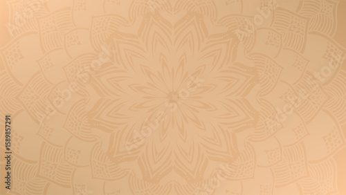 Round mandala on colorfull gradient background. Translucent mesh pattern in the form of a mandala. Mandala with floral patterns. Pastel Yoga template. Gradient background with round mandala.Vishal