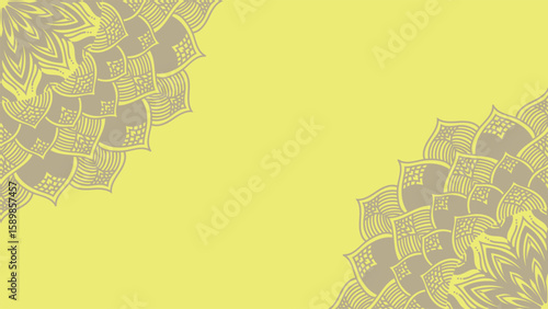 Round mandala on colorfull gradient background. Translucent mesh pattern in the form of a mandala. Mandala with floral patterns. Pastel Yoga template. Gradient background with round mandala.Vishal