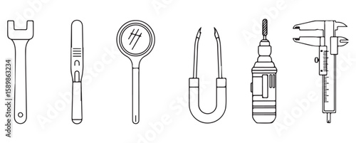 Measuring and gripping tools caliper wrench