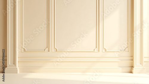 Wallpaper Mural warm beige background features subtle soft vertical stripes pale beige evoking sense classic elegance timeless sophistication Torontodigital.ca