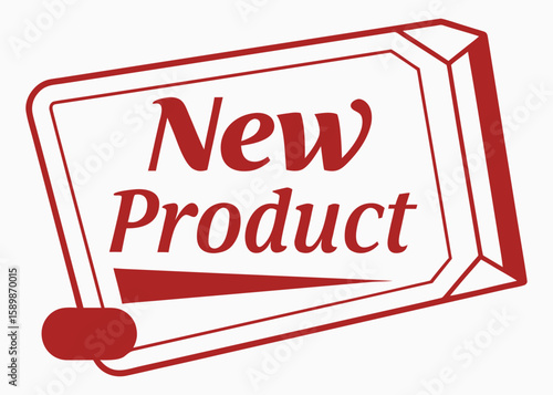 Bold red label with “New Product” text for marketing or E-commerce promotions