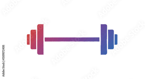 blue dumbbell isolated on white background