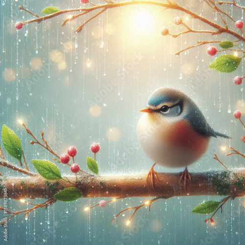 Branches And Bird Background