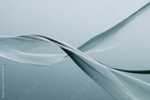 create abstract design featuring thin winding lines that flow gracefully across clean light background
