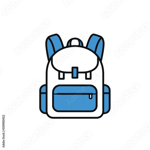 Backpack illustration isolated.