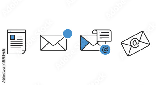 Diverse email icons.