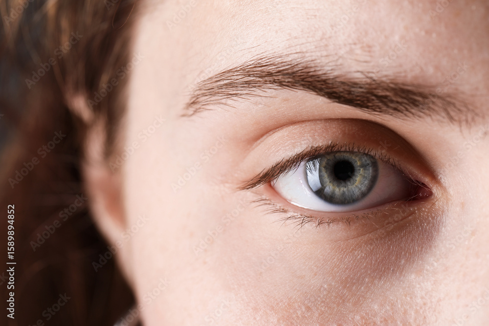 Fototapeta premium Closeup view of woman with beautiful eyes