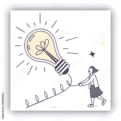 Glowing lightbulb held carefully in open hands radiating warmth and symbolizing a bright idea or inspiration.