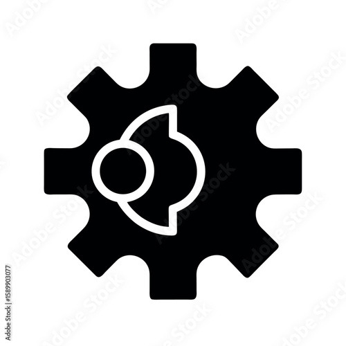Gear Segmented Puzzle Icon Vector Illustration