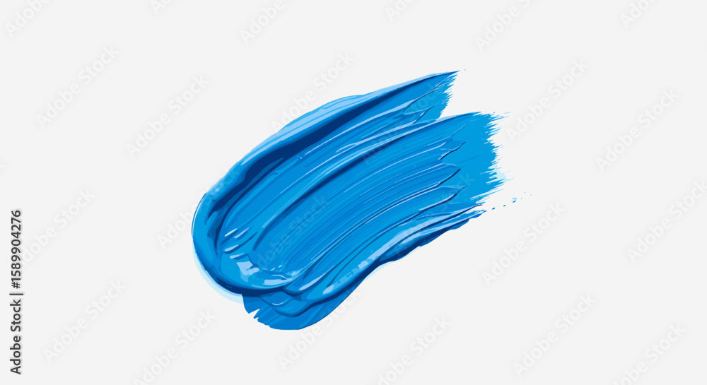 Vibrant blue paint stroke on a clean white background, artistic expression Vibrant blue paint stroke on a clean white background, artistic expression