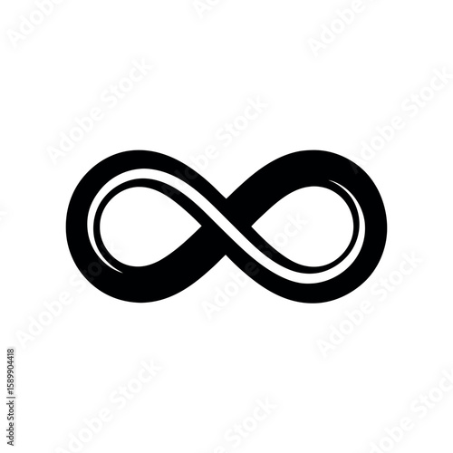 Infinity Answer Chain Logo Icon Vector Illustration