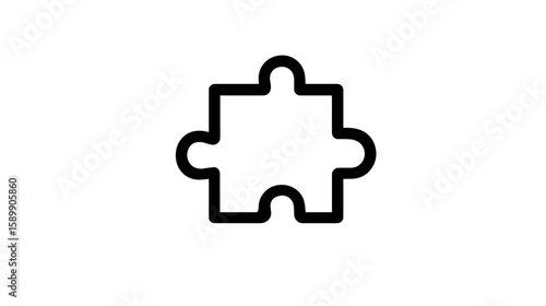 Abstract Puzzle Piece Graphic Element for Conceptual Representation