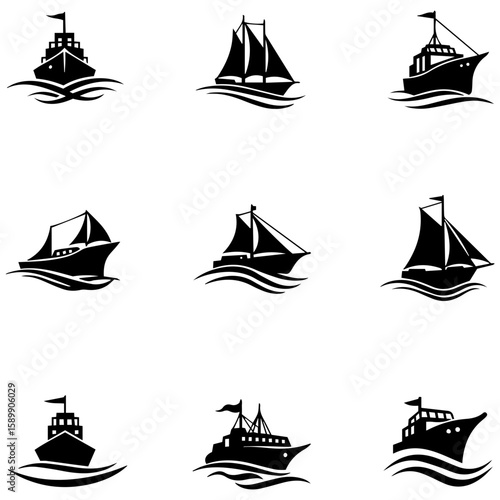 All the essential ship and boat icons you will need for your next big design project