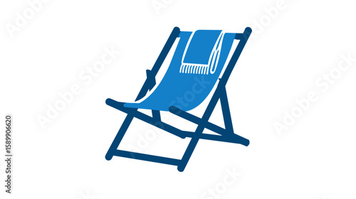 Relaxing Beach Chair and Towel for Outdoor Leisure Activities