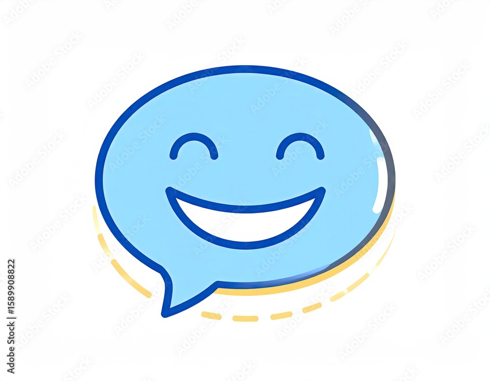 Fototapeta premium Smiling speech bubble graphic
