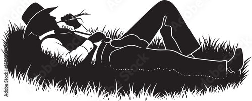 Abstract Figure in Motion Graphic Silhouette Style Design silhouette