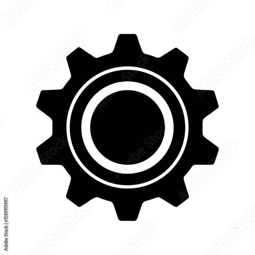 Settings Knob Slider Logo Icon Vector Illustration