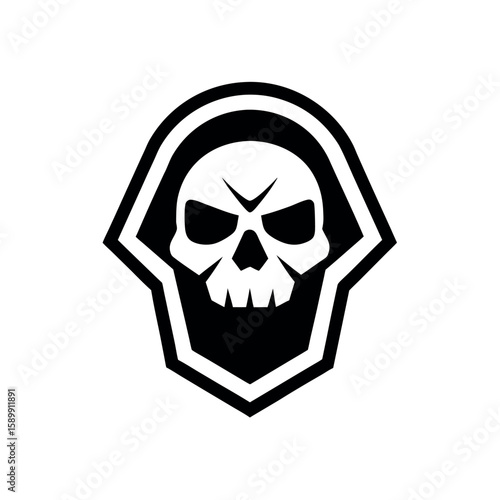Skull Icon for Hardcore Gamer Vector Illustration